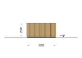 Holzgarage mit Flachdach(34mm + Holzverschalung), 3,2x5,2m, 16,6m² – Bild 8