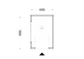 Holzgarage mit Flachdach mit 34mm + Holzverschalung, 4x6m, 24m² – Bild 9