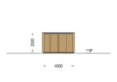 Holzgarage mit Flachdach mit 34mm + Holzverschalung, 4x6m, 24m² – Bild 12