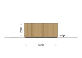 Holzgarage mit Flachdach mit 34mm + Holzverschalung, 4x6m, 24m² – Bild 8