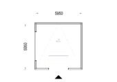 Holzgarage mit Flachdach (34mm + Holzverschalung), 6x6m, 36m² – Bild 10
