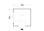 Holzgarage mit Flachdach (34mm + Holzverschalung), 6x6m, 36m² – Bild 10