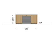 Holzgarage mit Flachdach (34mm + Holzverschalung), 6x6m, 36m² – Bild 11