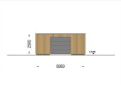 Holzgarage mit Flachdach (34mm + Holzverschalung), 6x6m, 36m² – Bild 11