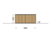 Holzgarage mit Flachdach (34mm + Holzverschalung), 6x6m, 36m² – Bild 8