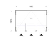 Dreifachgarage mit Flachdach (34mm + Holzverschalung), 9x6m, 54m² – Bild 11