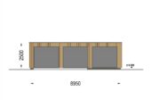 Dreifachgarage mit Flachdach (34mm + Holzverschalung), 9x6m, 54m² – Bild 12