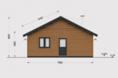 Blockbohlenhaus BERNAU Isoliert, 66 mm + Holzverschalung), 94 m² – Bild 5