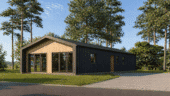 Holzhaus ROMAN(Isoliert, 66 mm + Holzverschalung), 93 m² – Bild 4