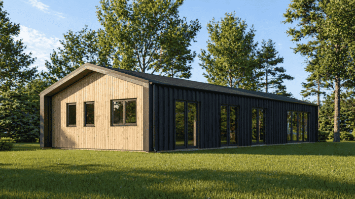 Holzhaus ROMAN(Isoliert, 66 mm + Holzverschalung), 93 m² – Bild 5