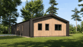 Holzhaus ROMAN(Isoliert, 66 mm + Holzverschalung), 93 m² – Bild 3
