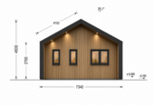 Holzhaus ROMAN(Isoliert, 66 mm + Holzverschalung), 93 m² – Bild 5