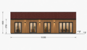 Holzhaus ROMAN(Isoliert, 66 mm + Holzverschalung), 93 m² – Bild 4