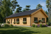 Blockbohlenhaus BERNAU Isoliert, 66 mm + Holzverschalung), 94 m² – Bild 5