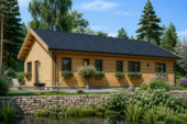 Blockbohlenhaus BERNAU Isoliert, 66 mm + Holzverschalung), 94 m² – Bild 4