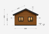Blockbohlenhaus ANGELA (66 mm), 63m² Isoliert – Bild 3