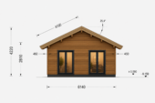 Blockbohlenhaus ANGELA (66 mm), 63m² Isoliert – Bild 6