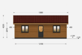 Blockbohlenhaus ANGELA (66 mm), 63m² Isoliert – Bild 5