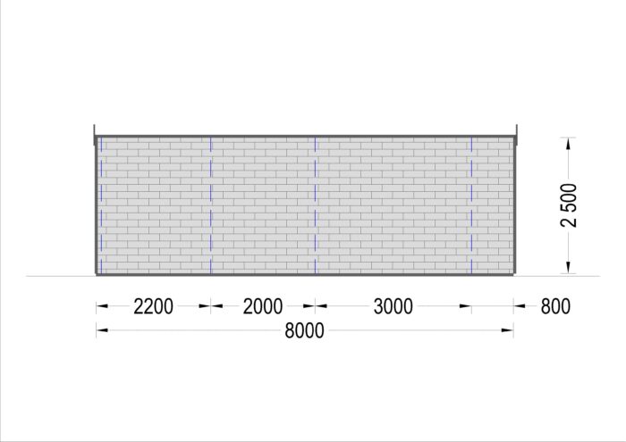 Gartenhaus BRITA 4x8 m, 24 m²