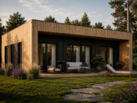 Holzhaus KULM 1 (66 mm + Holzverschalung) 48 m² Isoliert