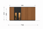 Holzhaus KULM 2 (66 mm + Holzverschalung) 63 m² Isoliert – Bild 4