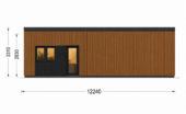 Holzhaus KULM 2 (66 mm + Holzverschalung) 63 m² Isoliert – Bild 3