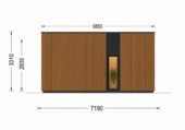 Holzhaus KULM 2 (66 mm + Holzverschalung) 63 m² Isoliert – Bild 6