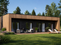 Holzhaus KULM 2 (66 mm + Holzverschalung) 63 m² Isoliert