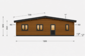 Holzwohnhaus Florenz Isoliert, 66 mm + Holzverschalung, 84 m² – Bild 3