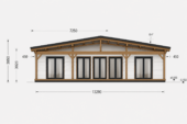 Holzwohnhaus Florenz Isoliert, 66 mm + Holzverschalung, 84 m² – Bild 5