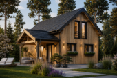 Holzhaus VERENA Isoliert, 66 mm + Holzverschalung, 110 m²