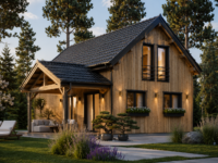 Holzhaus VERENA Isoliert, 66 mm + Holzverschalung, 110 m²