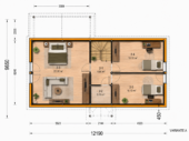 Holzhaus VERENA Isoliert, 66 mm + Holzverschalung, 110 m² – Bild 4