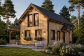 Holzhaus VERENA Isoliert, 66 mm + Holzverschalung, 110 m² – Bild 2