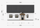 Holzhaus VERENA Isoliert, 66 mm + Holzverschalung, 110 m² – Bild 9