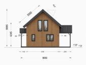 Holzhaus VERENA Isoliert, 66 mm + Holzverschalung, 110 m² – Bild 8