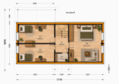 Holzhaus VERENA Isoliert, 66 mm + Holzverschalung, 110 m² – Bild 5