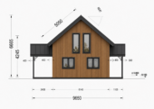 Holzhaus VERENA Isoliert, 66 mm + Holzverschalung, 110 m² – Bild 10
