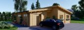 Blockbohlenhaus SEEFELD (44+44 mm) · 105 m² · Extra Isoliert · mit Pultdach – Bild 6