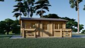 Blockbohlenhaus ARMIN (44 mm) 31 m² mit Satteldach Extra Isoliert – Bild 2