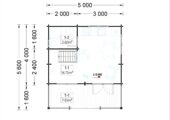 Blockbohlenhaus Tirol mit Schlafboden und Terrasse, 20 m² + 8 m² – Bild 7
