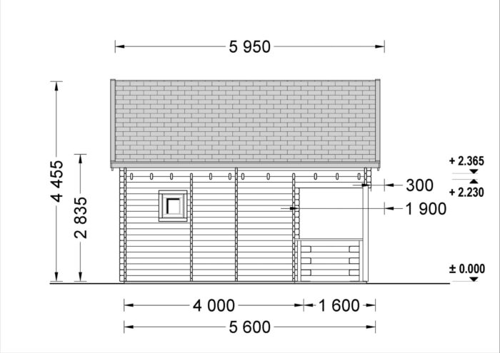 Blockbohlenhaus Tirol mit Schlafboden und Terrasse, 20 m² + 8 m² – Bild 6