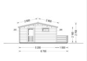 Blockbohlenhaus ARMIN (44 mm) 31 m² mit Satteldach – Bild 8