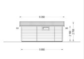 Blockbohlenhaus ARMIN (44 mm) 31 m² mit Satteldach – Bild 9