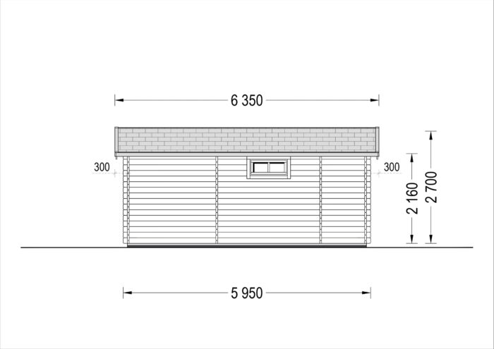 Blockbohlenhaus ARMIN (44 mm) 31 m² mit Satteldach – Bild 9