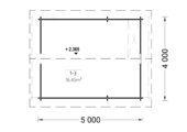 Blockbohlenhaus mit Schlafboden DORNBIRN (66 mm), 20 m² + 16 m² – Bild 8