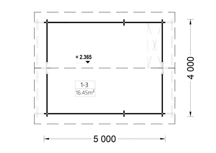 Blockbohlenhaus mit Schlafboden DORNBIRN (66 mm), 20 m² + 16 m² – Bild 8