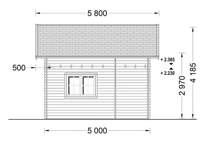Blockbohlenhaus mit Schlafboden DORNBIRN (66 mm), 20 m² + 16 m² – Bild 10