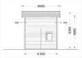 Blockbohlenhaus DORNBIRN (44+44 mm · Extra Isoliert) · 20 m² + 16 m² Schlafboden · Pultdach – Bild 10