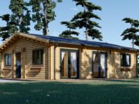 Blockbohlenhaus ANDI (44+44mm), 72m² Isoliert